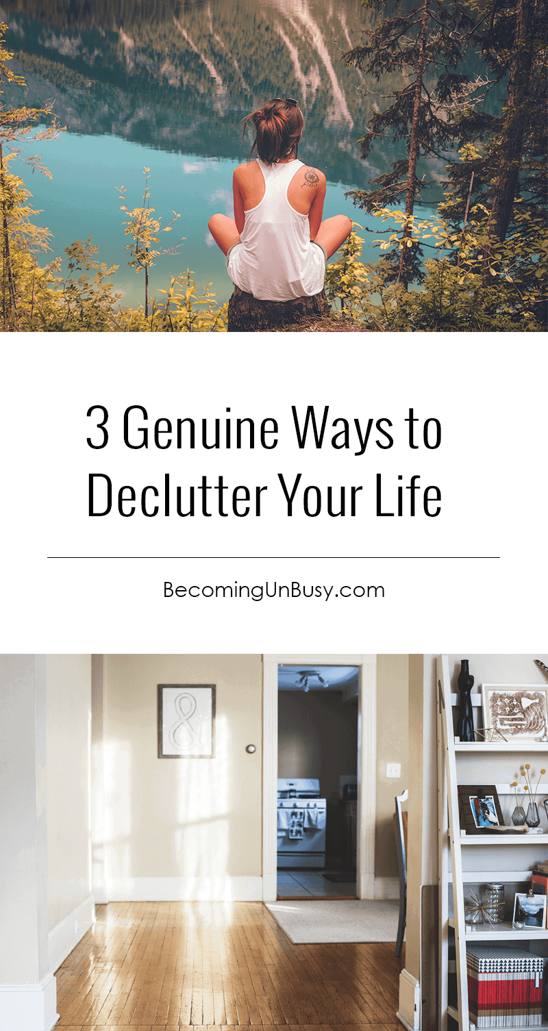 All of the three decluttering steps below — no matter what order you choose to do them in — ultimately will lead you to an UnBusy Life. *Loving this post and site!