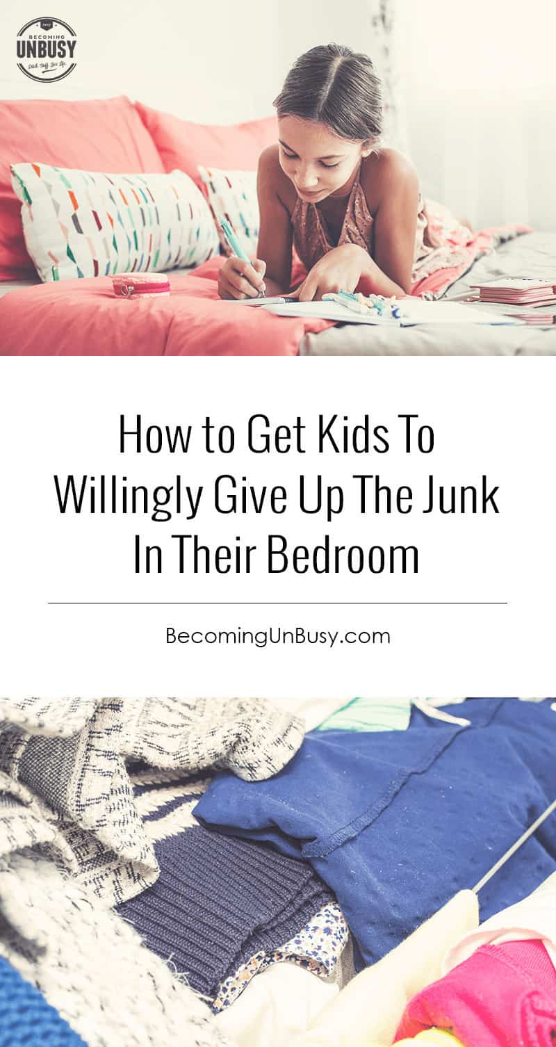 How to Get Kids To Willingly Give Up The Junk In Their Room With a Bedroom Swap *Great organizational tips for parents and teens. Love this idea and this Becoming UnBusy website.