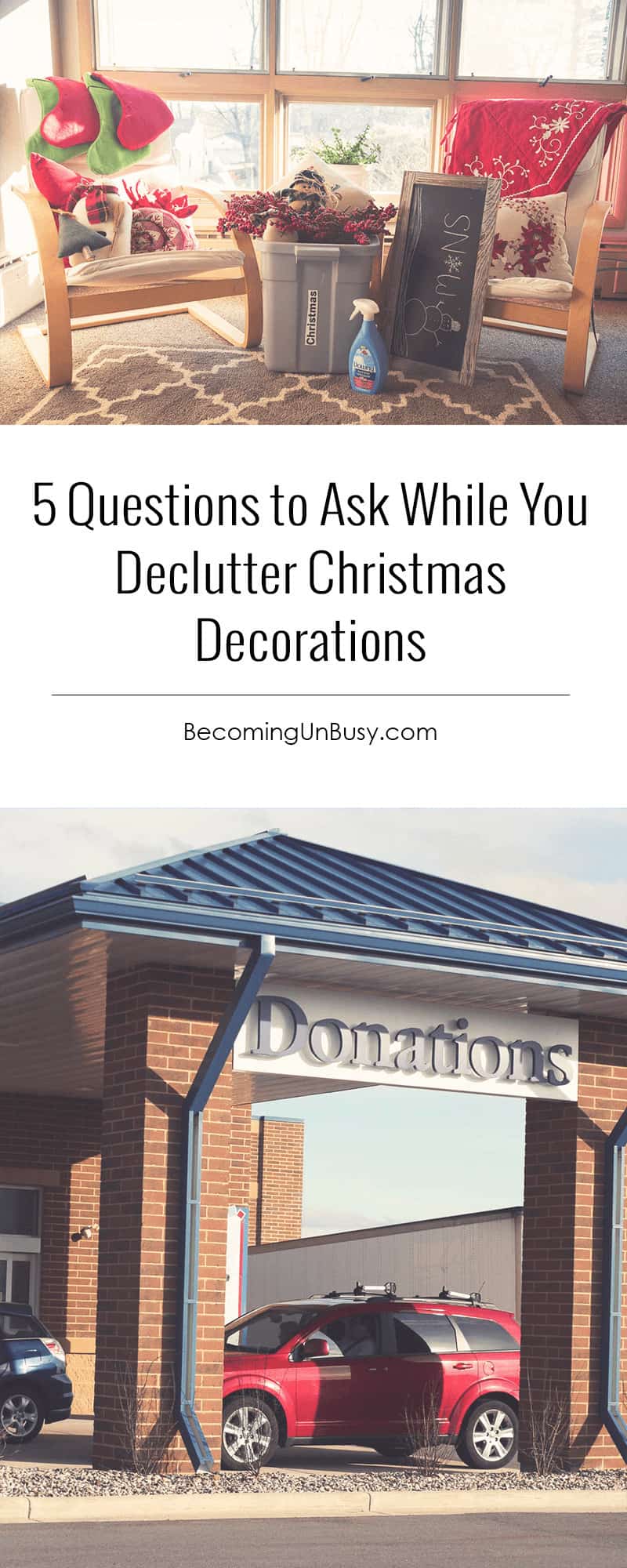 5 Questions to Ask While You Declutter Christmas Decorations #organize #declutter *Love this list