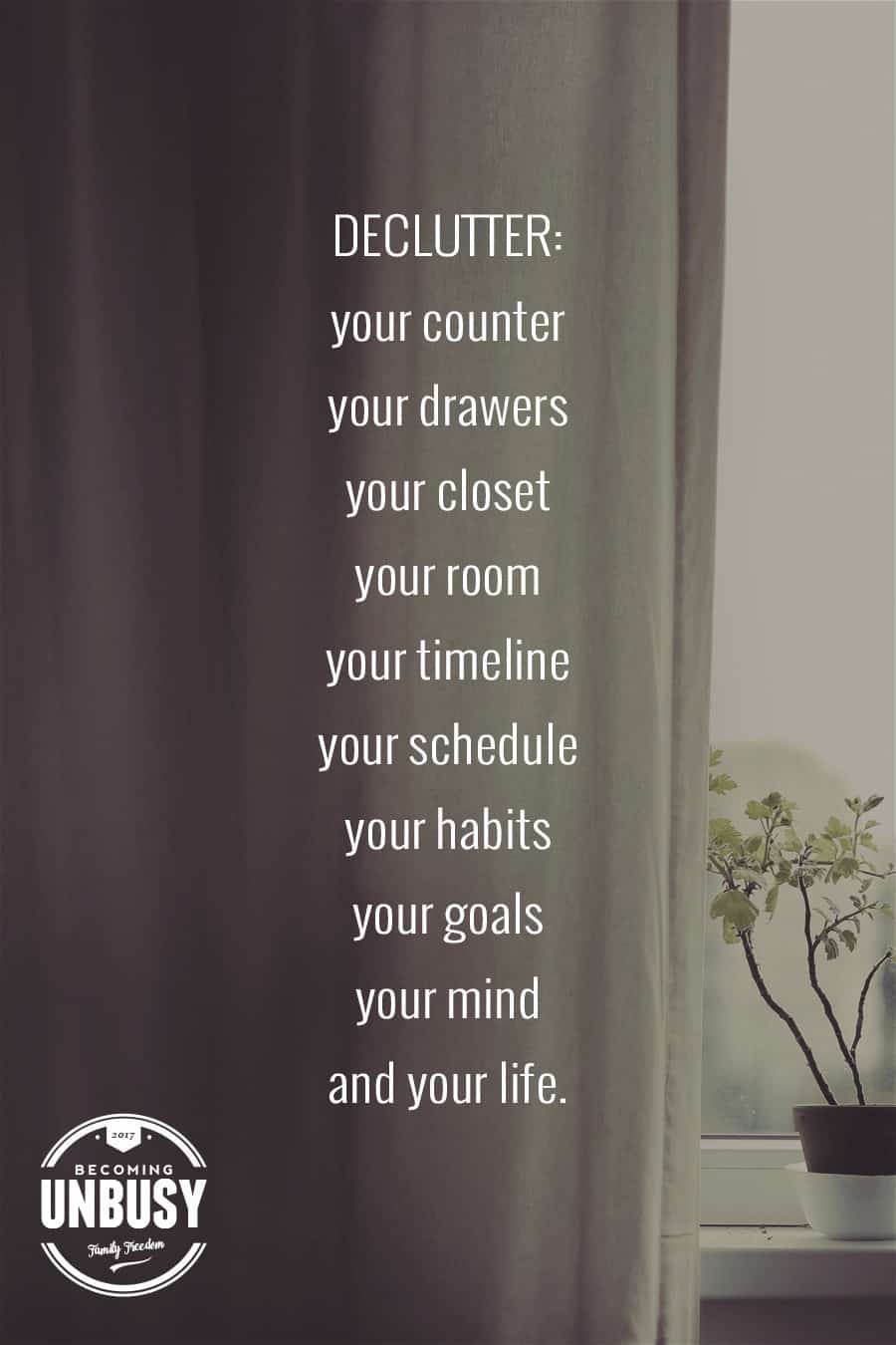 Own less. Live More. And discover the life you've always wanted. #uncluttered *Love this!