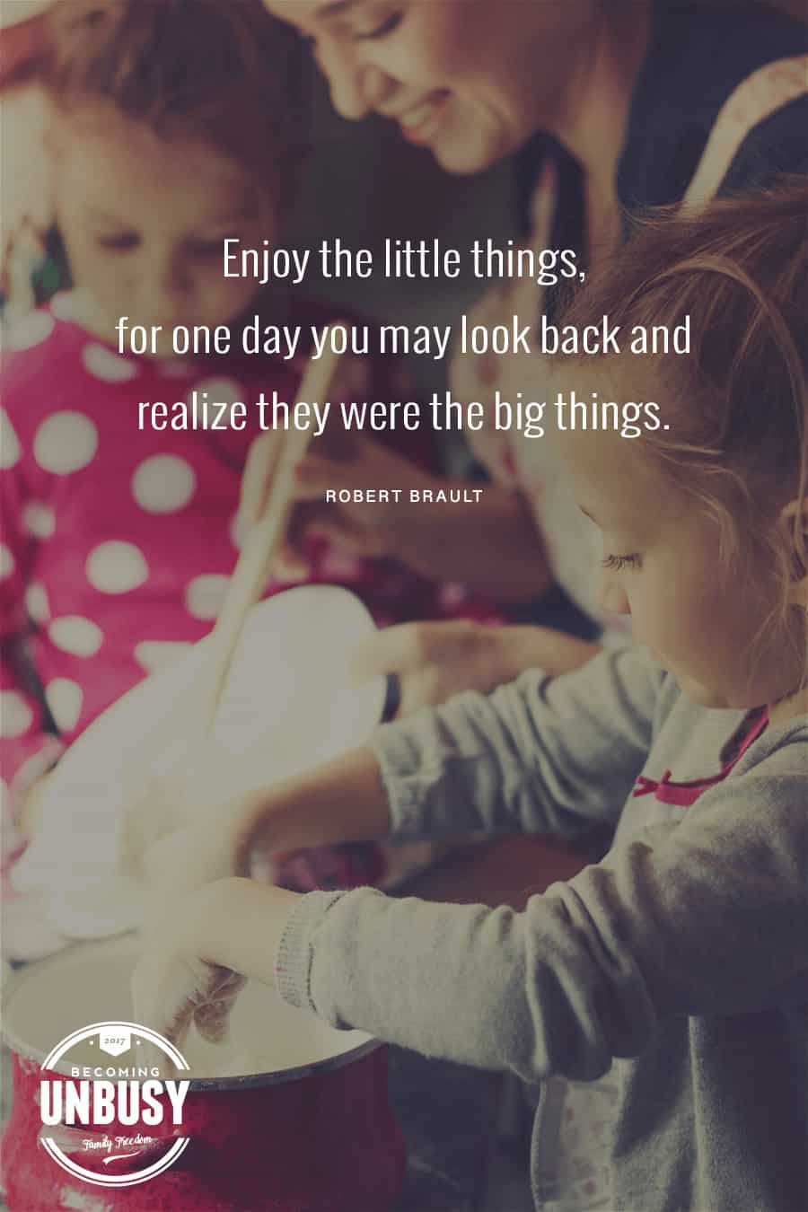 Enjoy the little things, for one day you may look back and realize they were the big things. #quote *Love this quote and this entire post