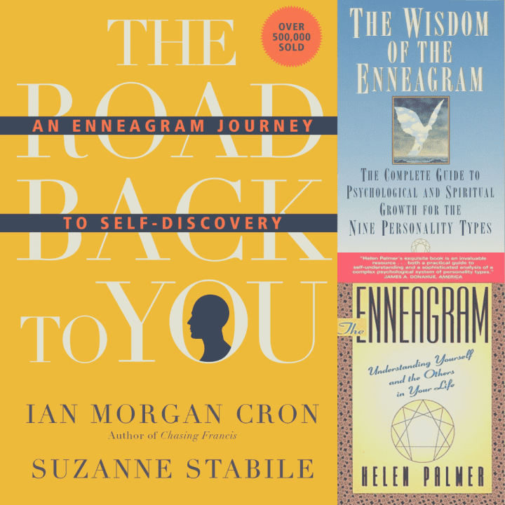 A collage of the three Enneagram book covers.