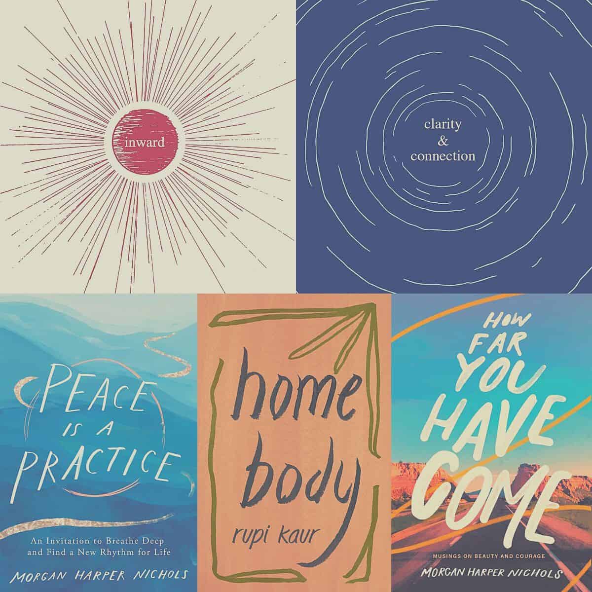 A collage of poetry book covers.